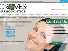 Tablet Screenshot of grovesorthodontics.com
